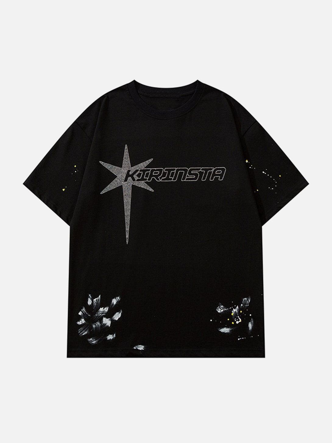 Lacezy - Hotfix Rhinestones Tee- Streetwear Fashion - lacezy.com