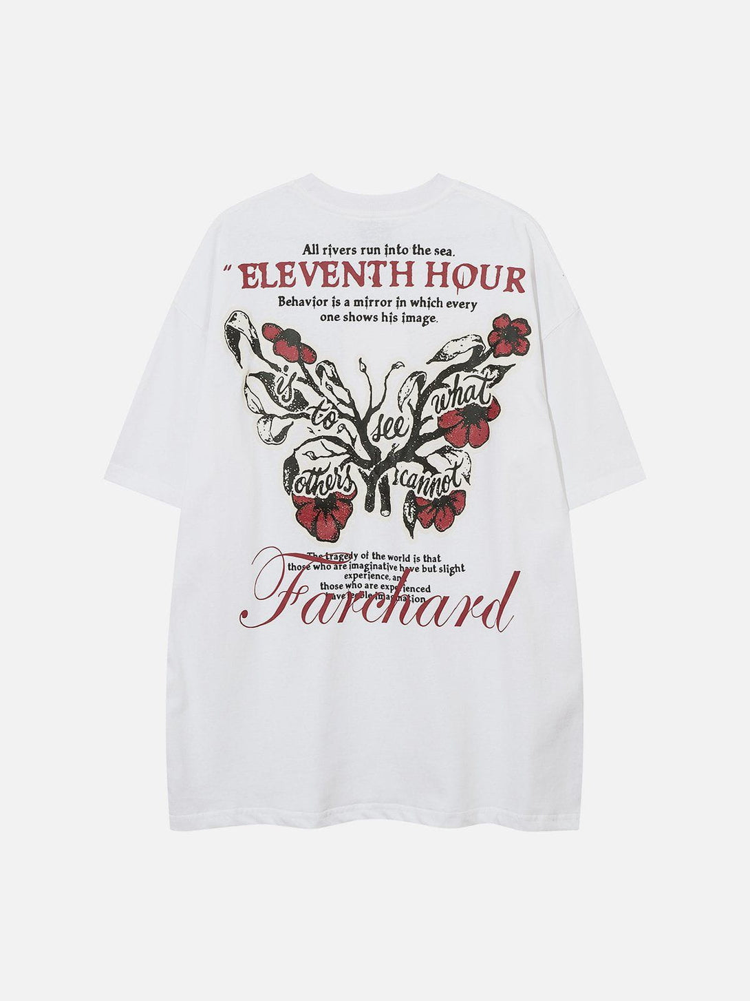 Lacezy - Irregular Butterfly Print Tee- Streetwear Fashion - lacezy.com