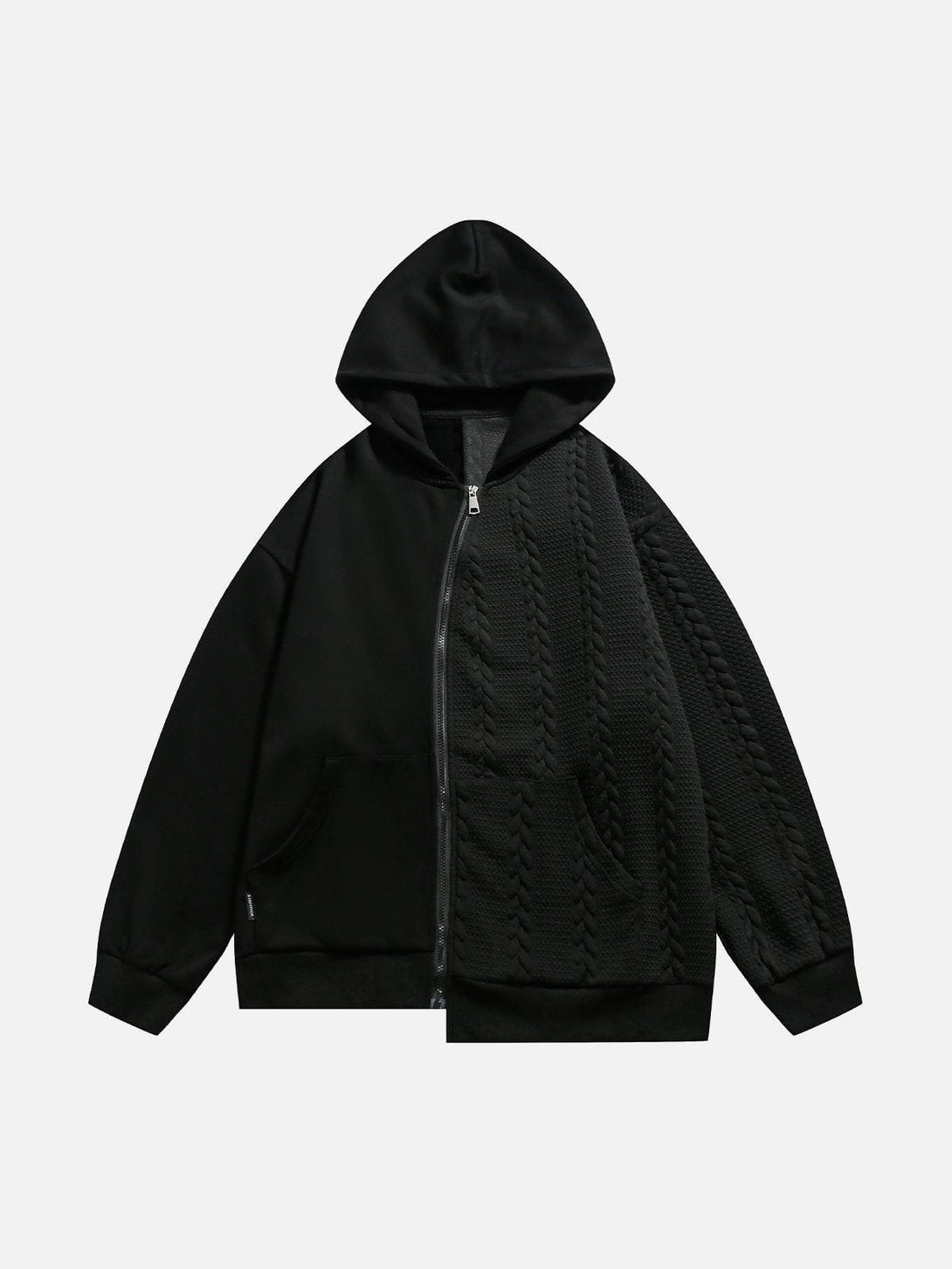 Lacezy - Irregular Patchwork Hoodie- Streetwear Fashion - lacezy.com