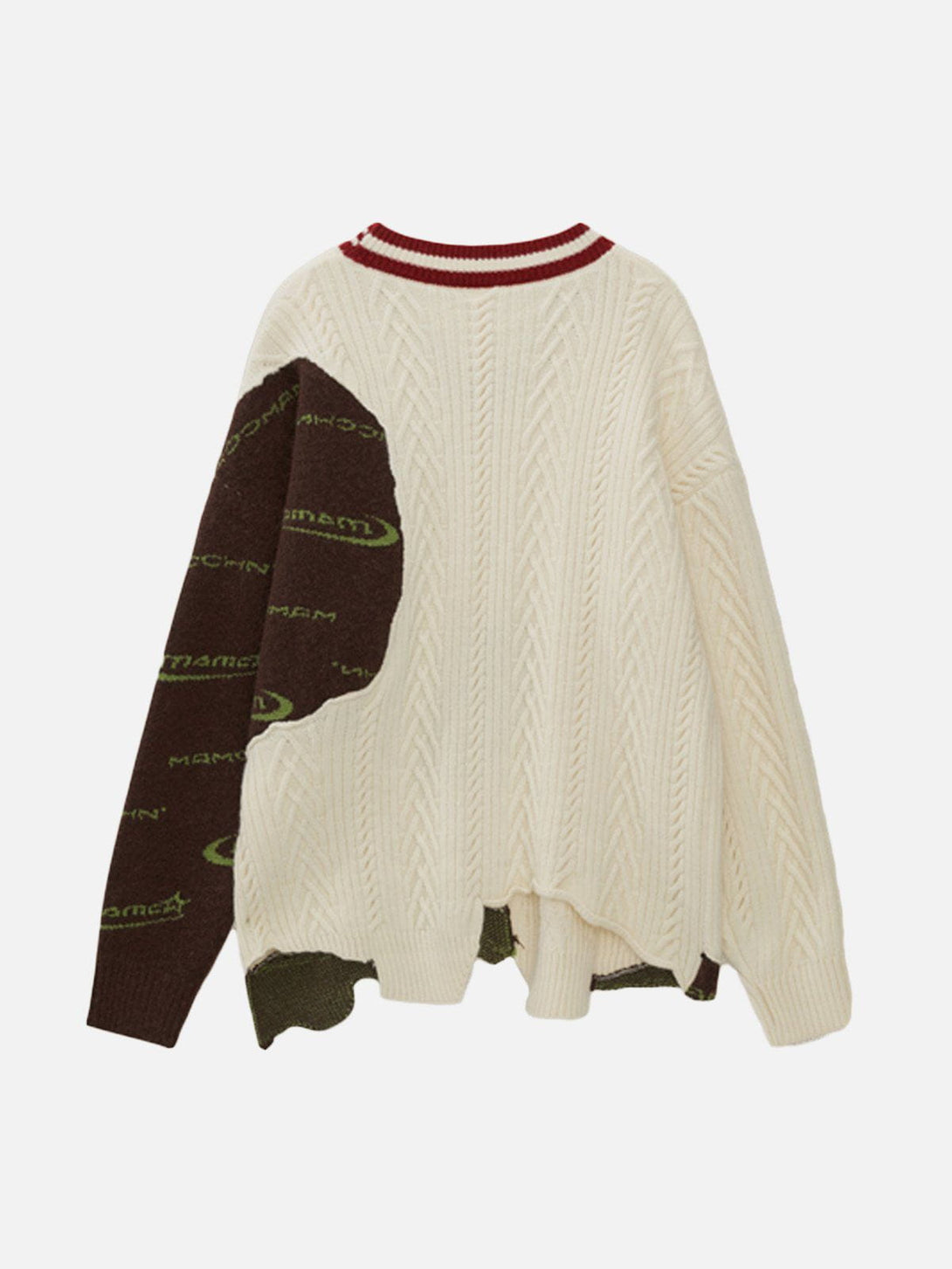 Lacezy - Irregular Patchwork Sweater- Streetwear Fashion - lacezy.com