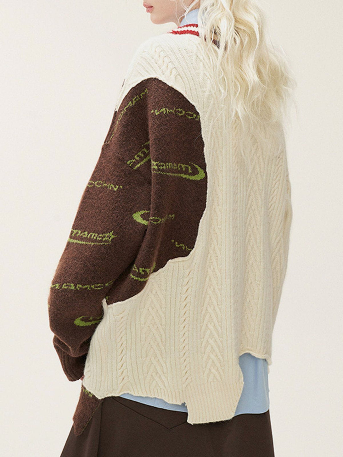 Lacezy - Irregular Patchwork Sweater- Streetwear Fashion - lacezy.com