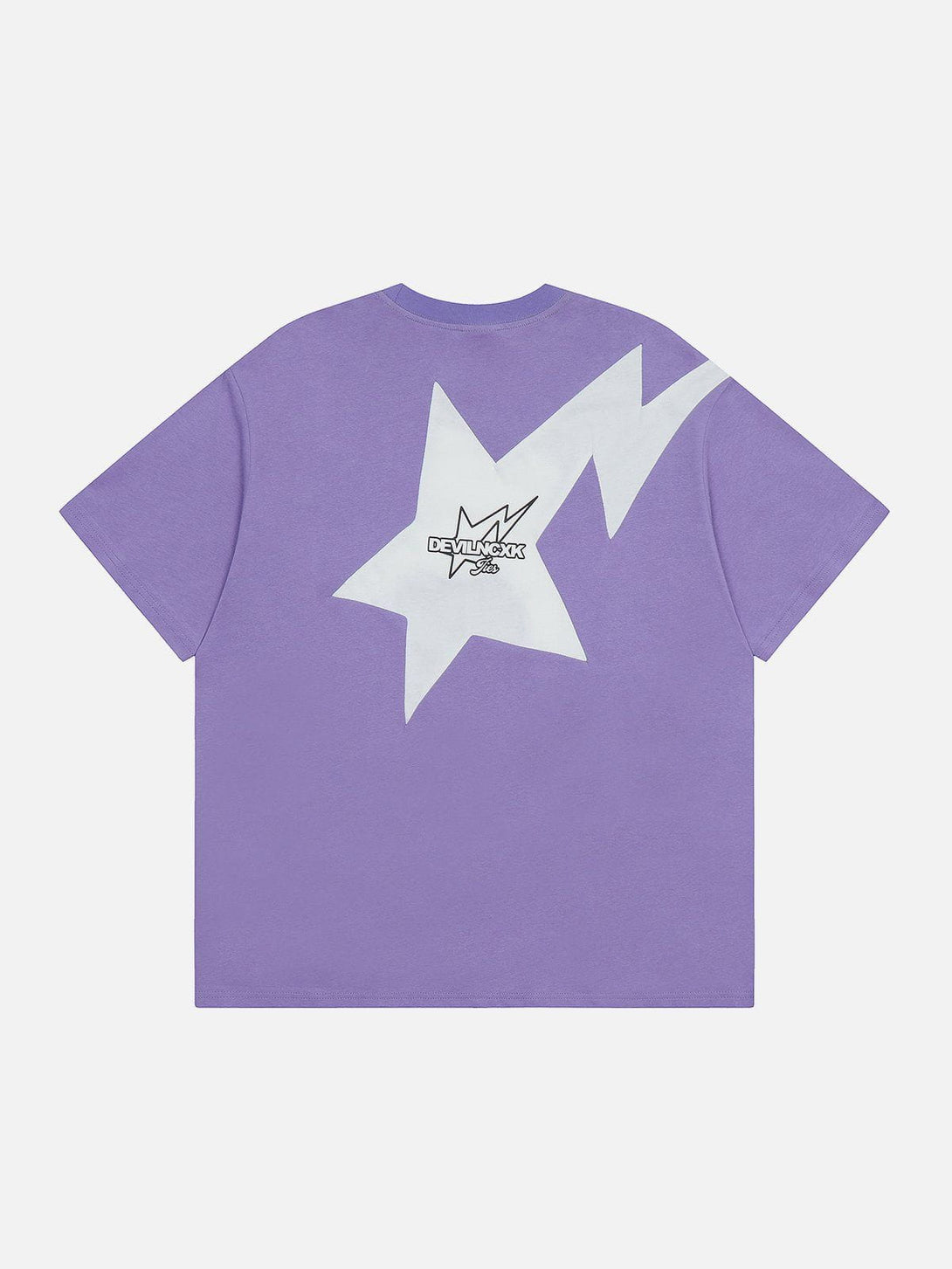 Lacezy - Irregular Star Print Tee- Streetwear Fashion - lacezy.com