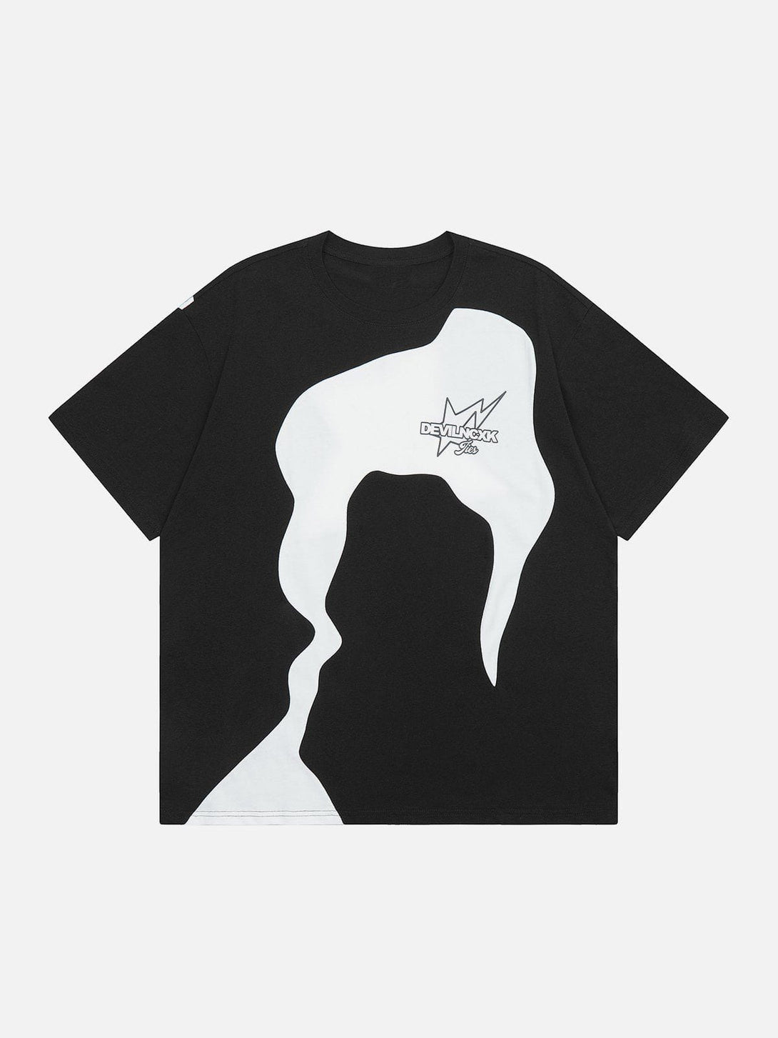 Lacezy - Irregular Star Print Tee- Streetwear Fashion - lacezy.com