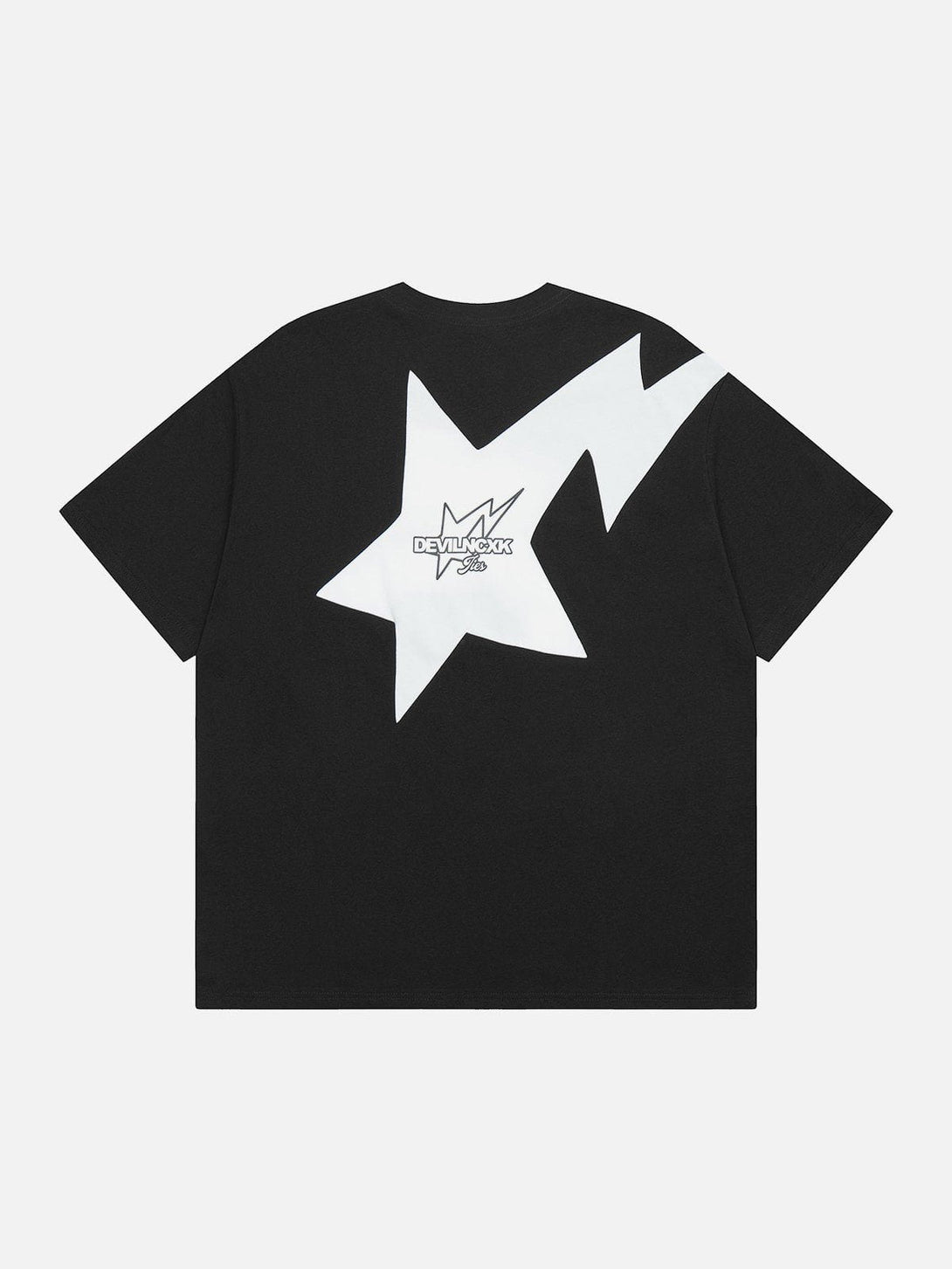 Lacezy - Irregular Star Print Tee- Streetwear Fashion - lacezy.com