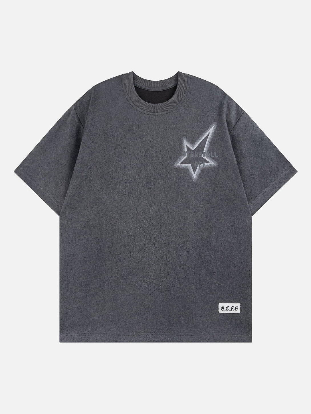 Lacezy - Irregular Stars Print Tee- Streetwear Fashion - lacezy.com