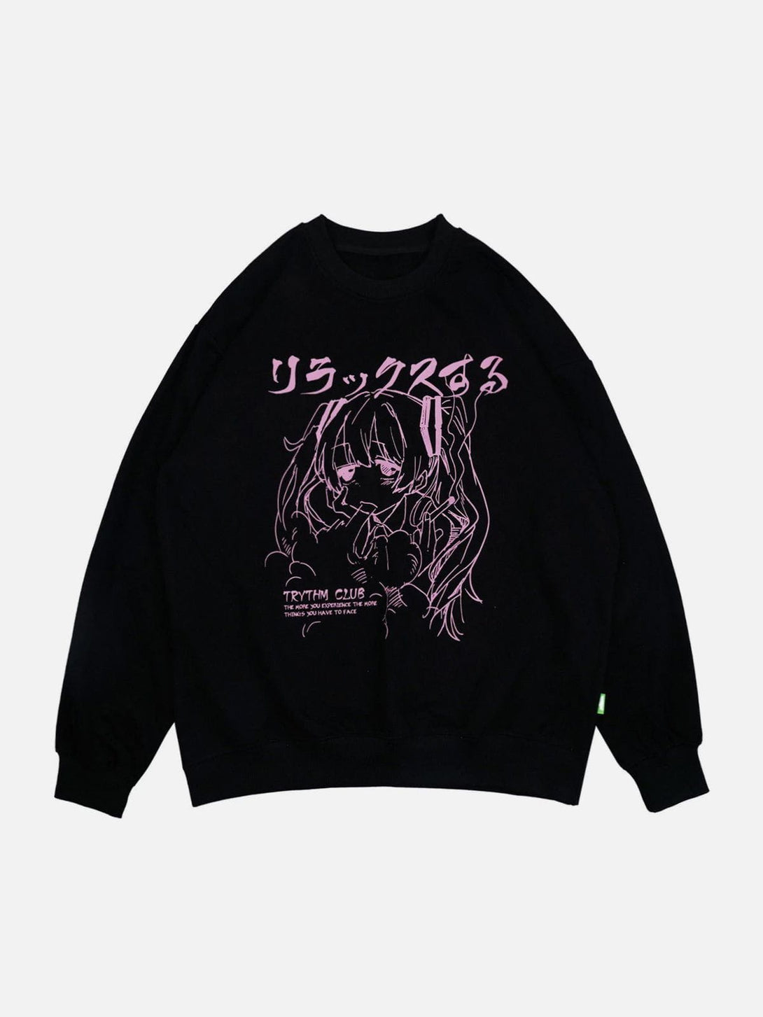 Lacezy - Japanese Cartoon Anime Girl Print Sweatshirt- Streetwear Fashion - lacezy.com