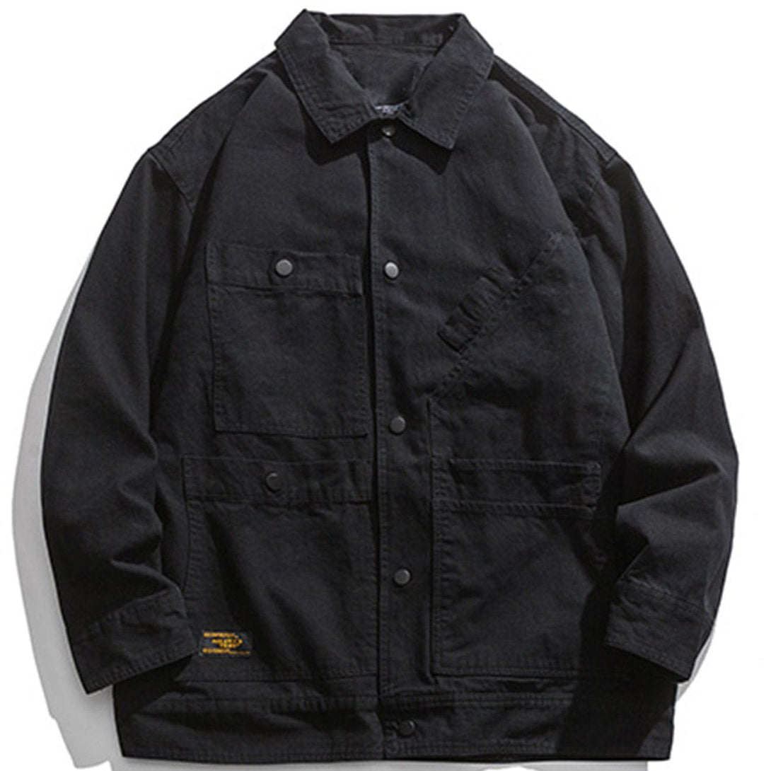 Lacezy - Japanese Plain Jacket- Streetwear Fashion - lacezy.com