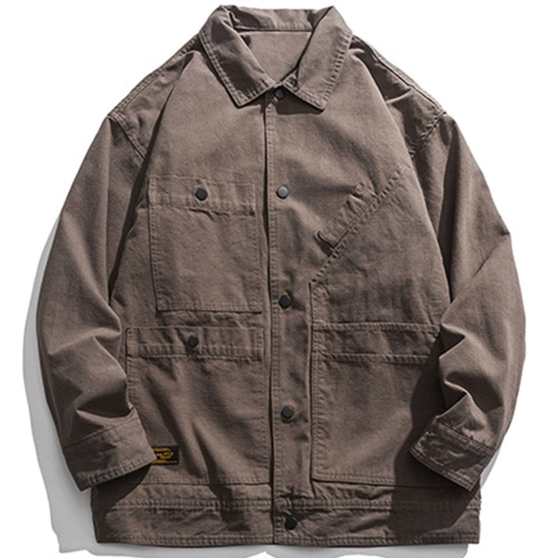 Lacezy - Japanese Plain Jacket- Streetwear Fashion - lacezy.com