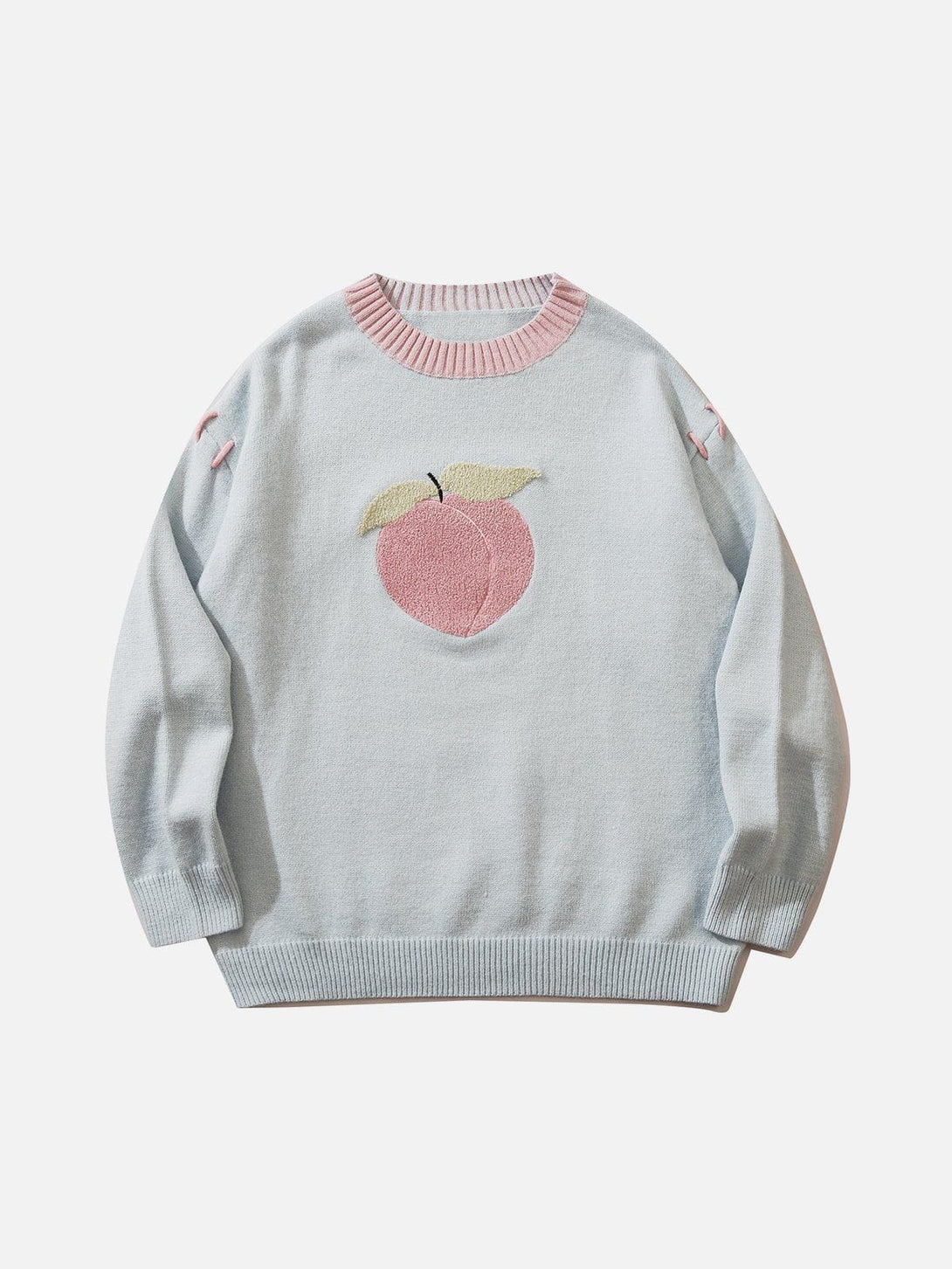 Lacezy - Juicy Peach Flocking Sweater- Streetwear Fashion - lacezy.com