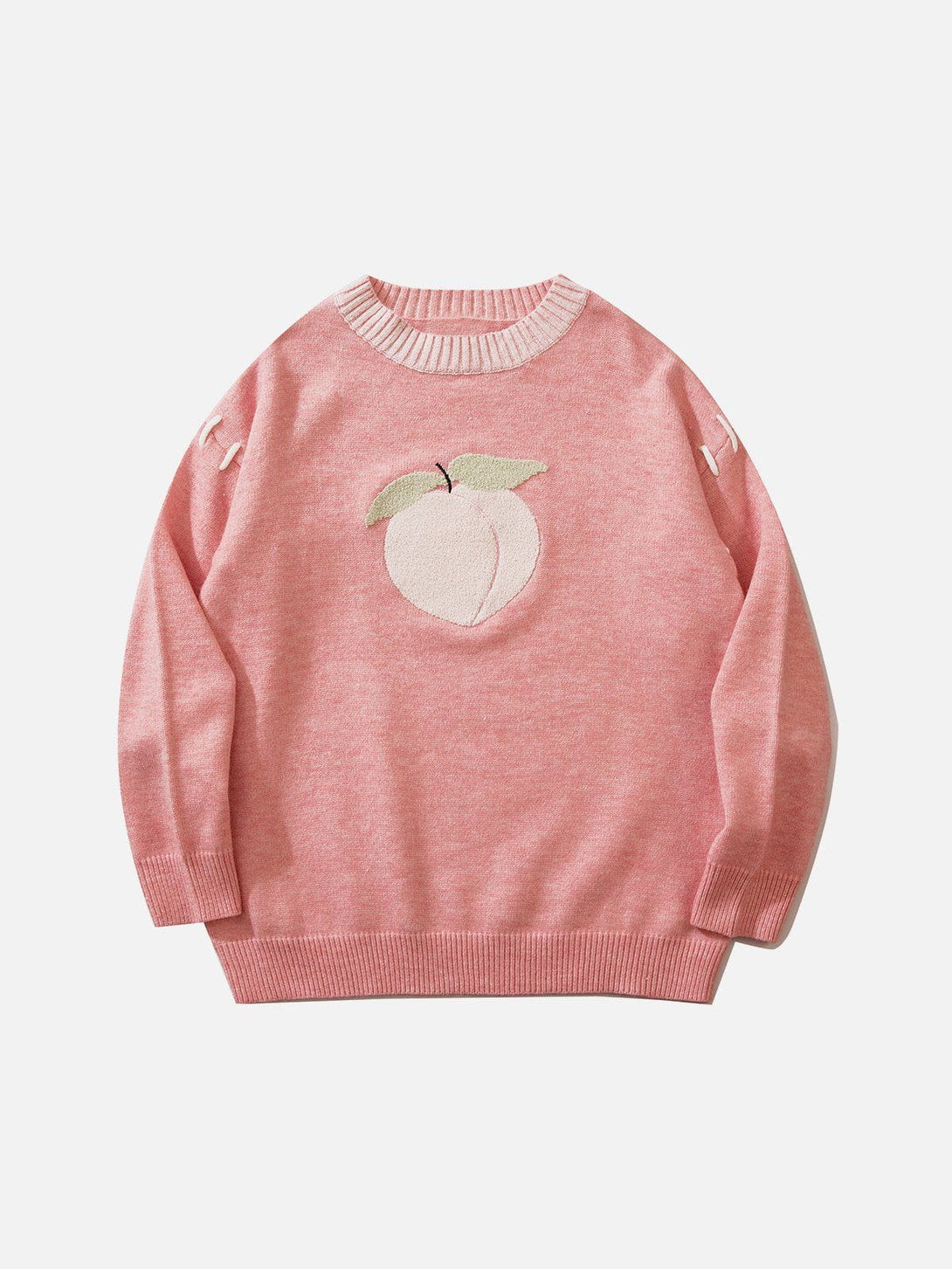 Lacezy - Juicy Peach Flocking Sweater- Streetwear Fashion - lacezy.com