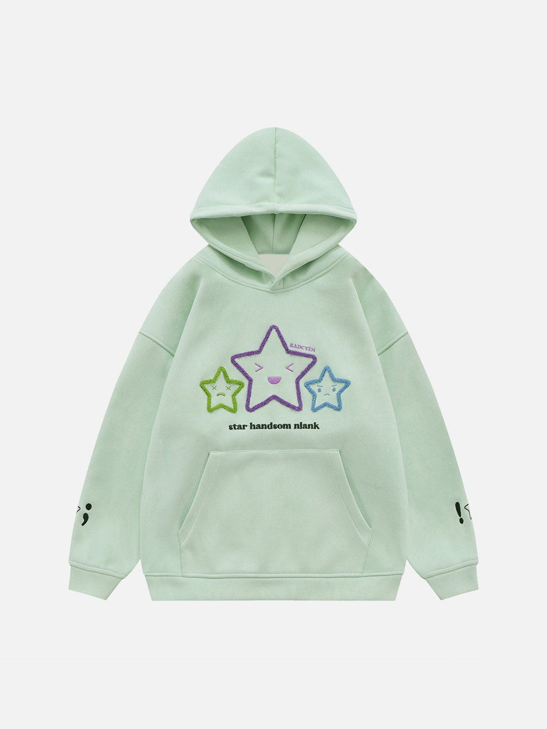 Lacezy - Knitting Embroidery Star Hoodie- Streetwear Fashion - lacezy.com