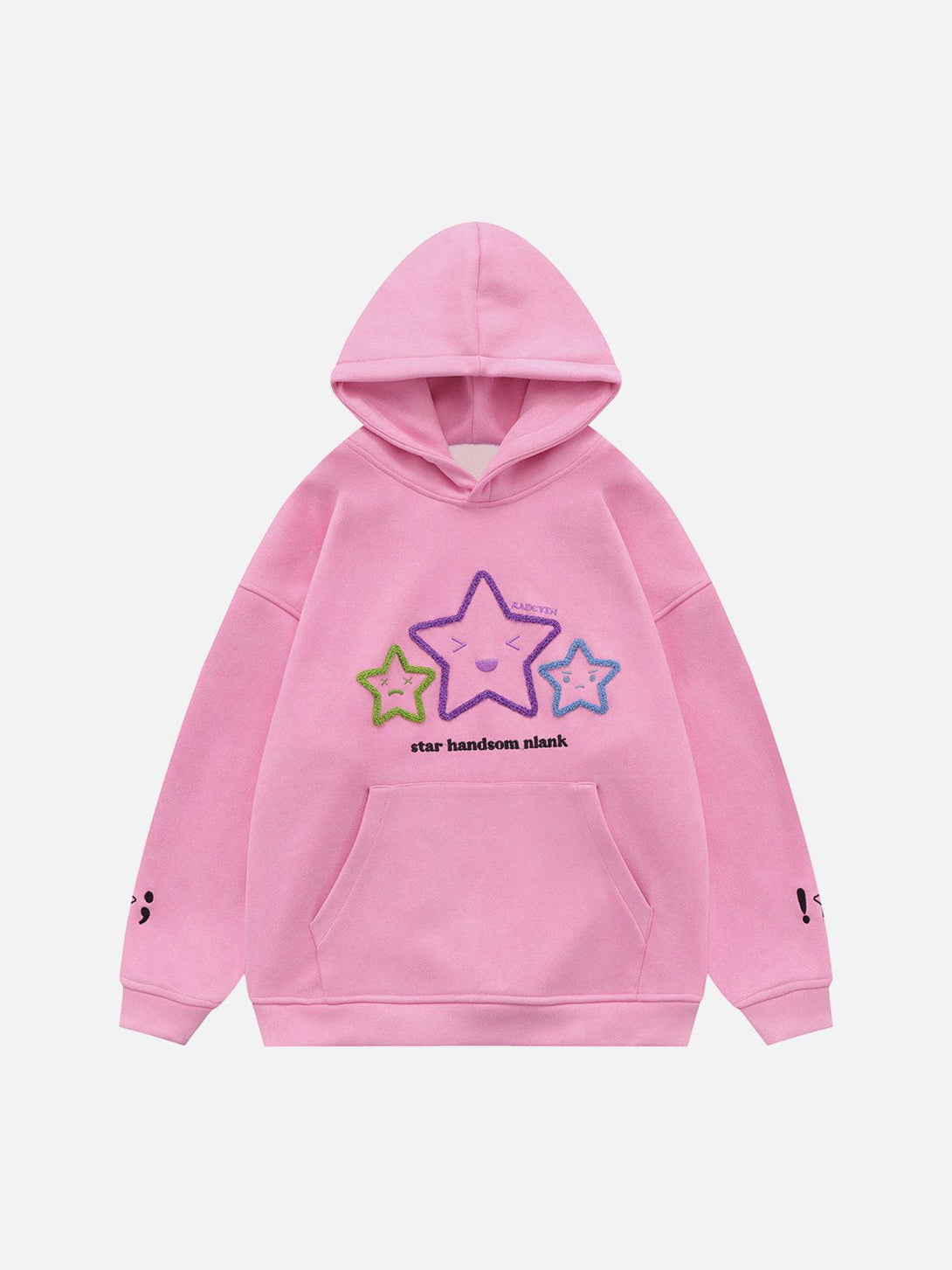 Lacezy - Knitting Embroidery Star Hoodie- Streetwear Fashion - lacezy.com