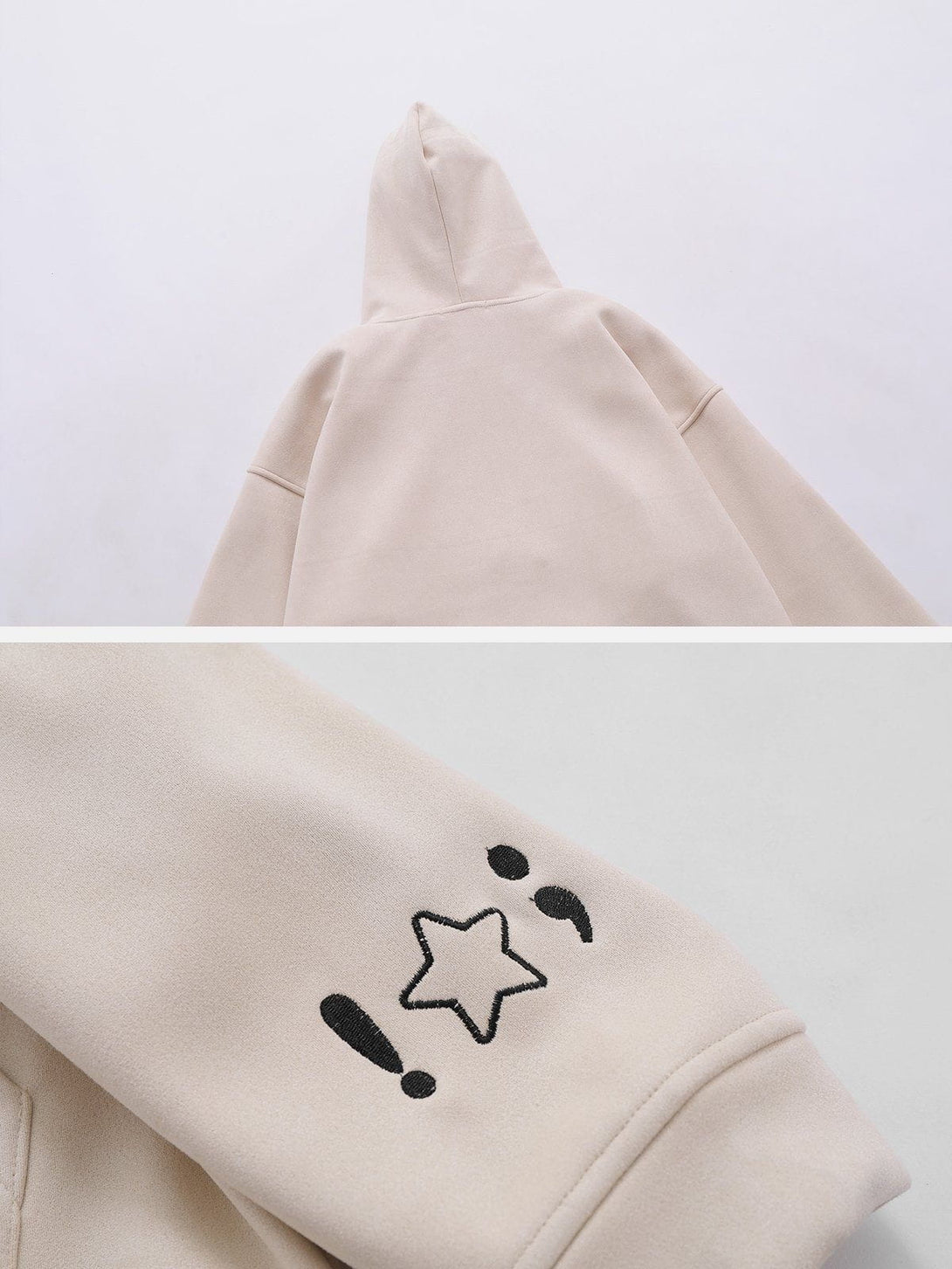 Lacezy - Knitting Embroidery Star Hoodie- Streetwear Fashion - lacezy.com