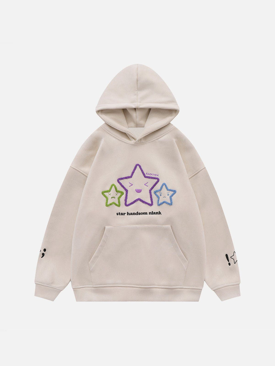 Lacezy - Knitting Embroidery Star Hoodie- Streetwear Fashion - lacezy.com