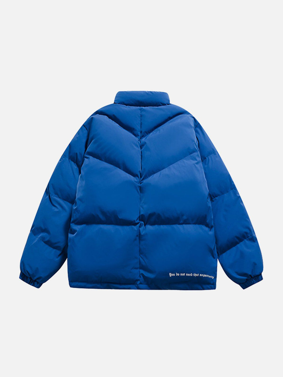 Lacezy - Labeled Solid Color Winter Coat- Streetwear Fashion - lacezy.com