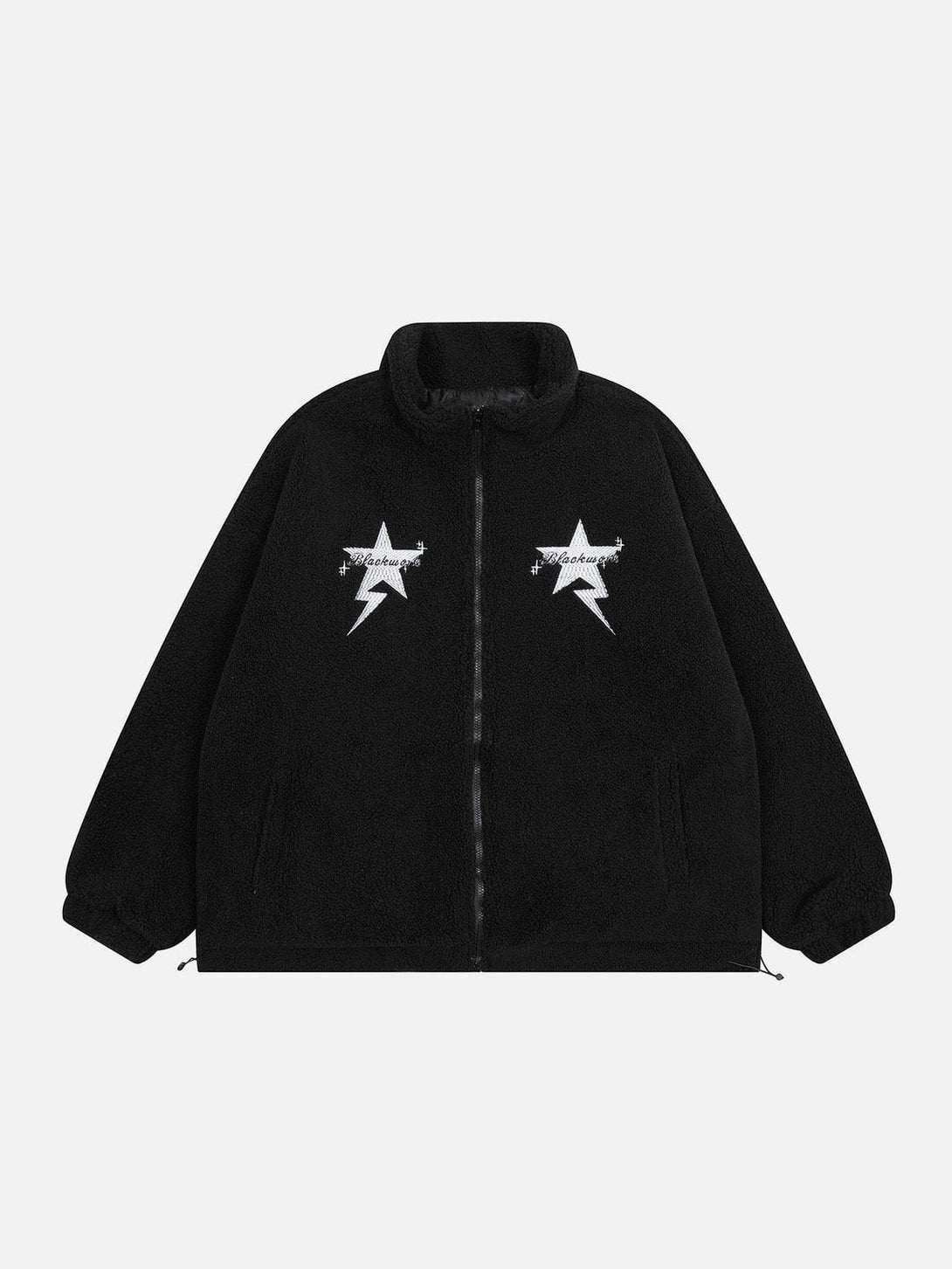 Lacezy - Lamb Applique Sherpa Coat- Streetwear Fashion - lacezy.com