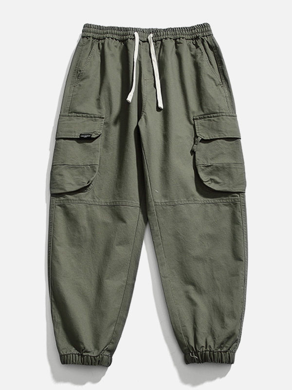 Lacezy - Large Multiple Pockets Bound Feet Cargo Pants- Streetwear Fashion - lacezy.com