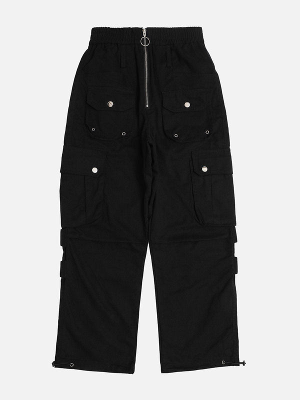 Lacezy - Large Multiple Pockets Velcro Cargo Pants- Streetwear Fashion - lacezy.com