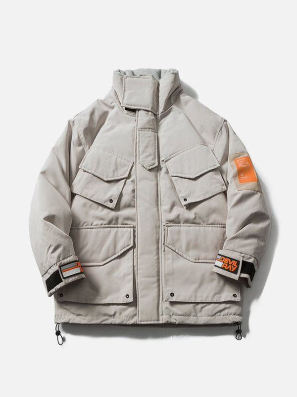 Lacezy - Large Pocket Cargo Winter Coat- Streetwear Fashion - lacezy.com