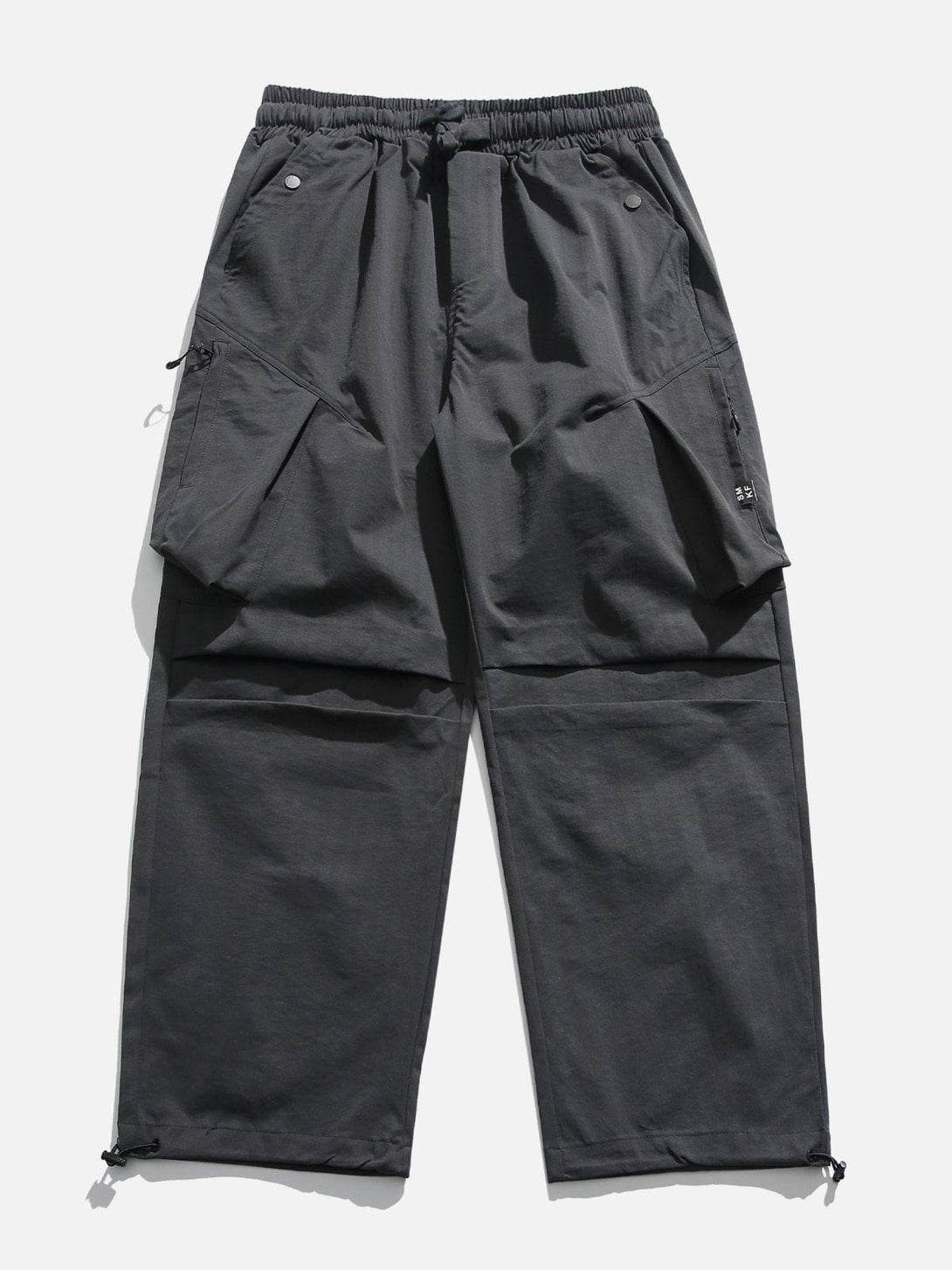 Lacezy - Large Pockets Pleats Design Cargo Pants- Streetwear Fashion - lacezy.com