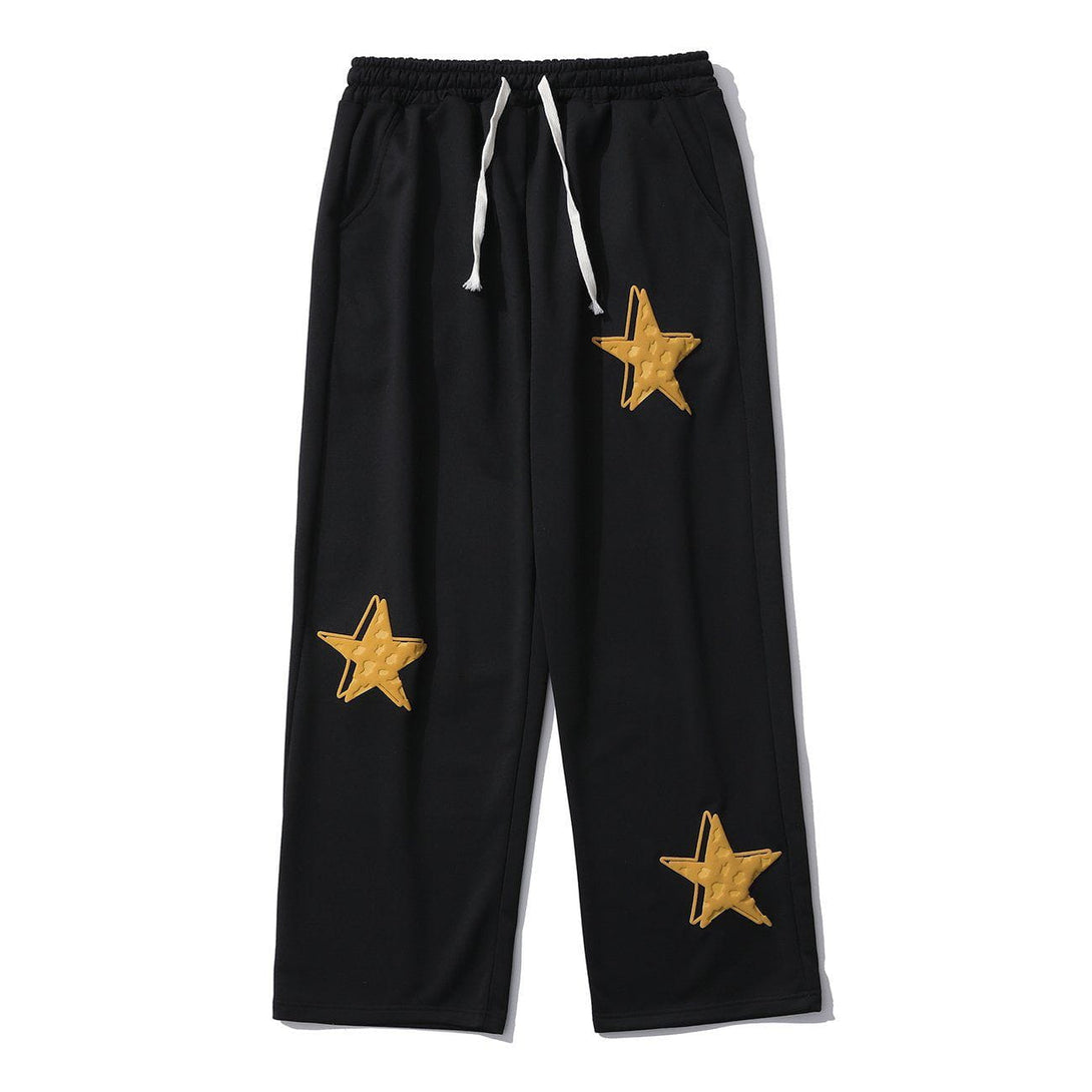 Lacezy - Leopard Star-print Pants- Streetwear Fashion - lacezy.com