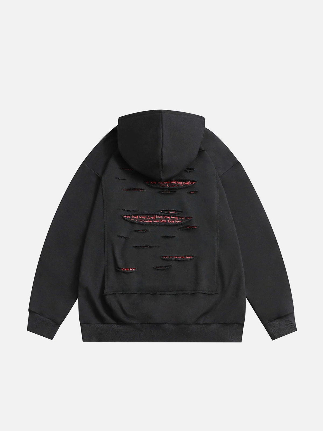 Lacezy - Letter Cut Hoodie- Streetwear Fashion - lacezy.com