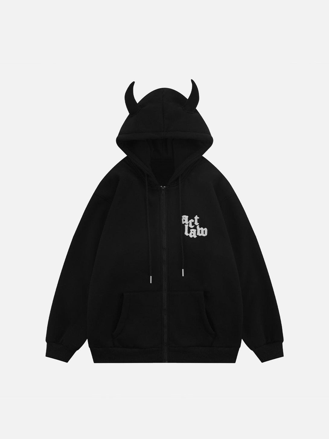 Lacezy - Letter Devil Head Hoodie- Streetwear Fashion - lacezy.com