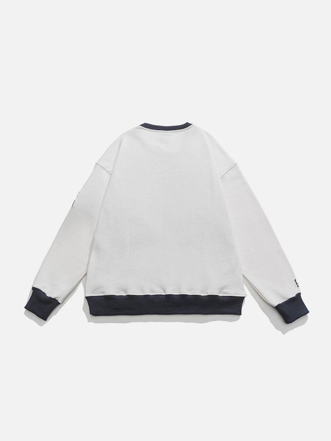 Lacezy - Letter Embroidery Patchwork Sweatshirt- Streetwear Fashion - lacezy.com