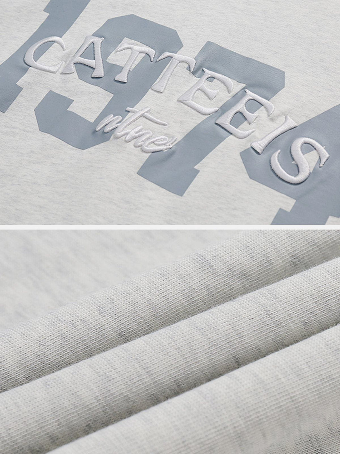 Lacezy - Letter Embroidery Print Tee- Streetwear Fashion - lacezy.com