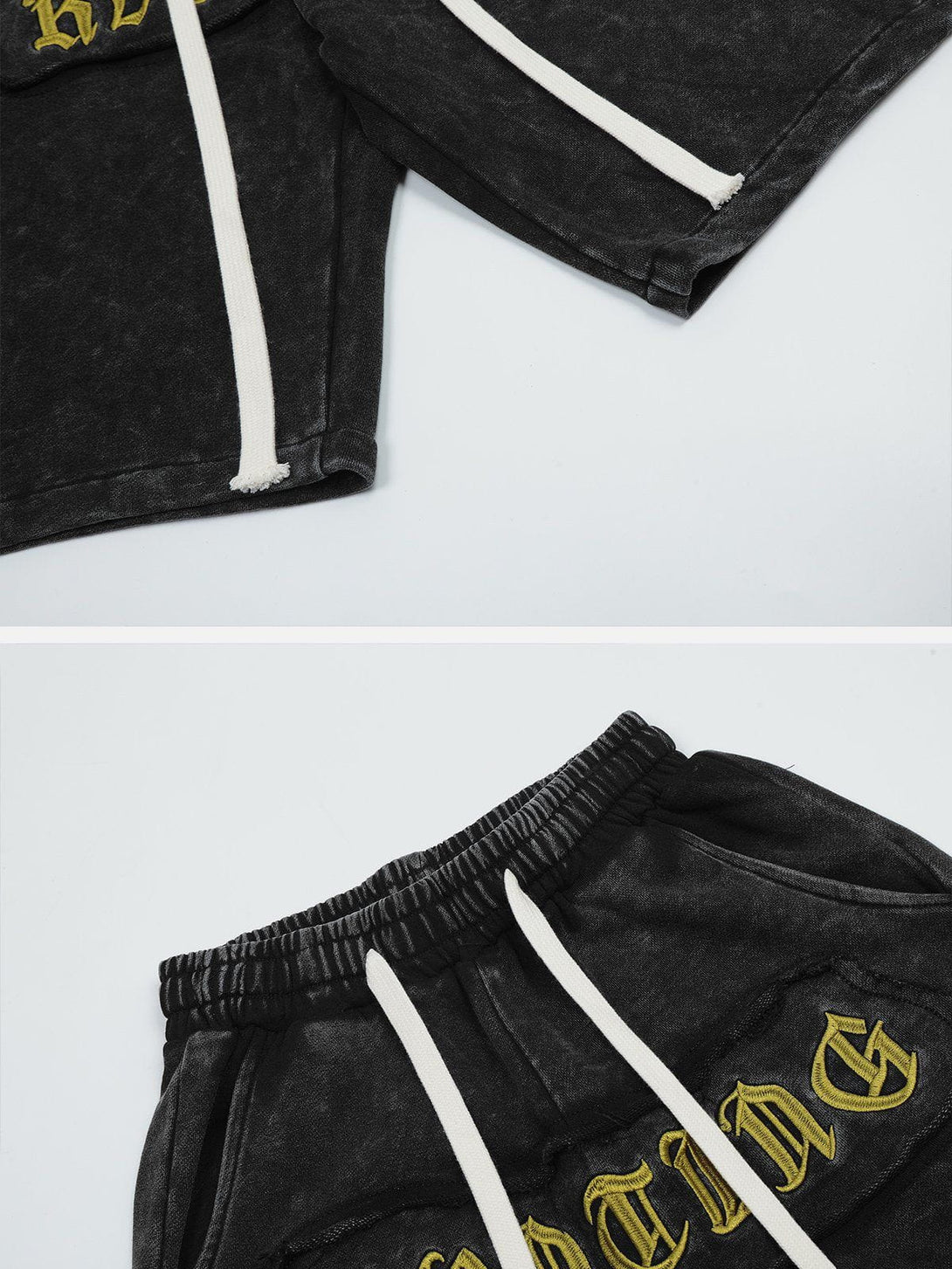 Lacezy - Letter Embroidery Shorts- Streetwear Fashion - lacezy.com