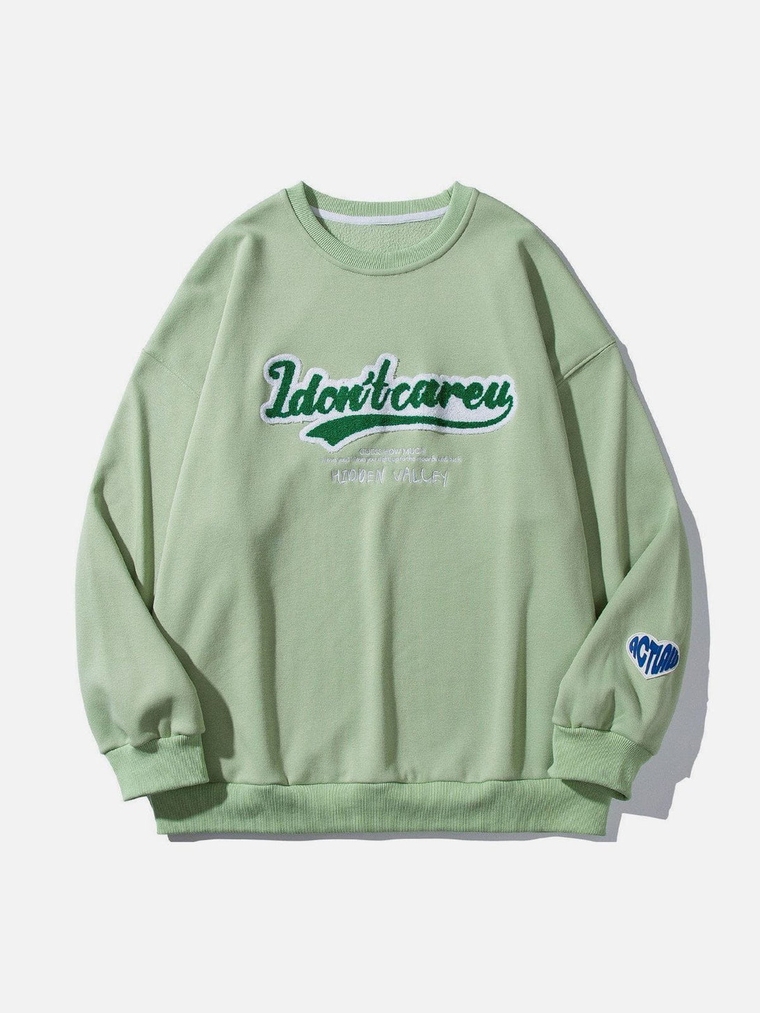 Lacezy - Letter Flocked Sweatshirt- Streetwear Fashion - lacezy.com