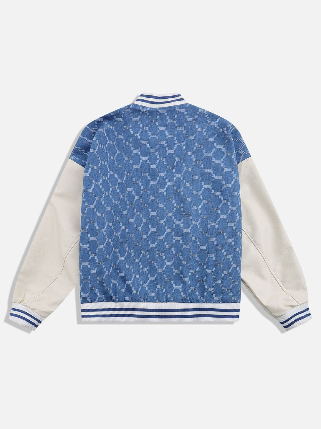 Lacezy - Letter Grid Patchwork Jacket- Streetwear Fashion - lacezy.com