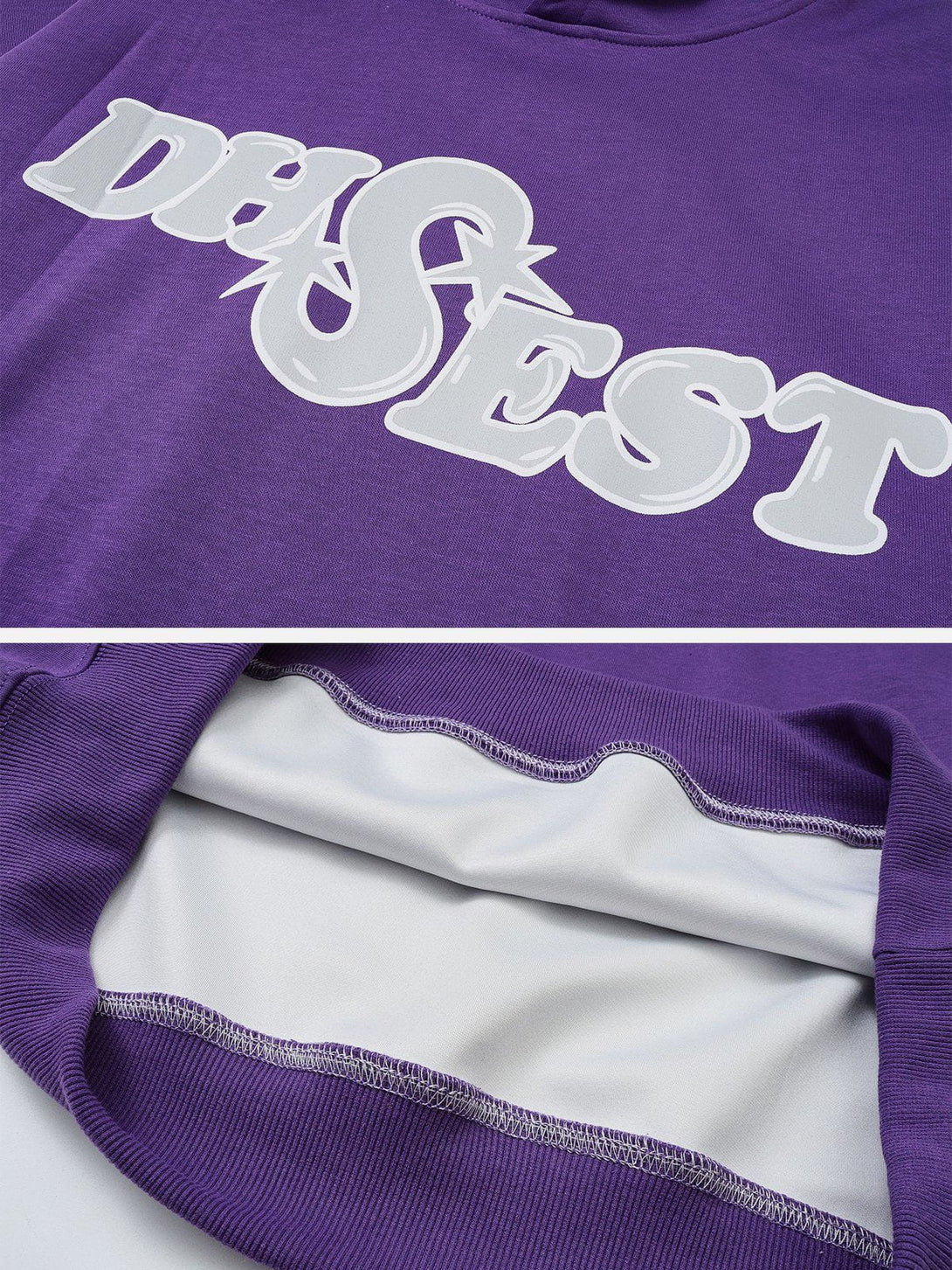 Lacezy - Letter Plastisol Printing Hoodie- Streetwear Fashion - lacezy.com