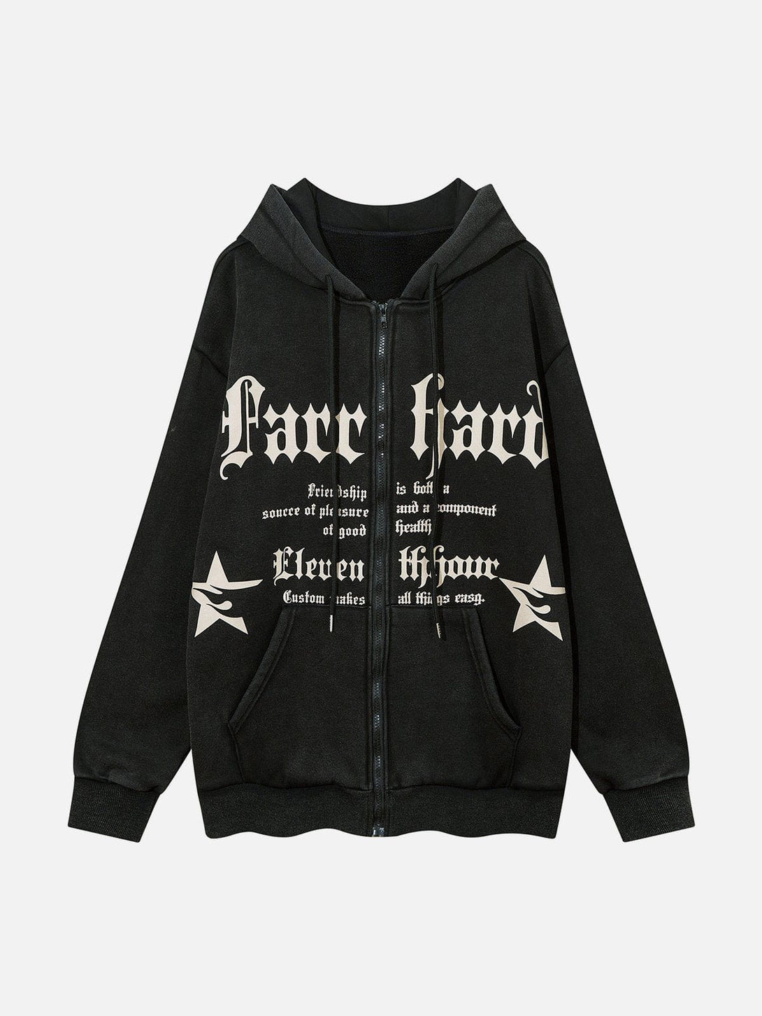 Lacezy - Letter Print Casual Hoodie- Streetwear Fashion - lacezy.com