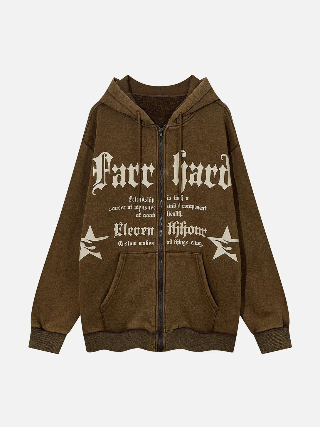 Lacezy - Letter Print Casual Hoodie- Streetwear Fashion - lacezy.com