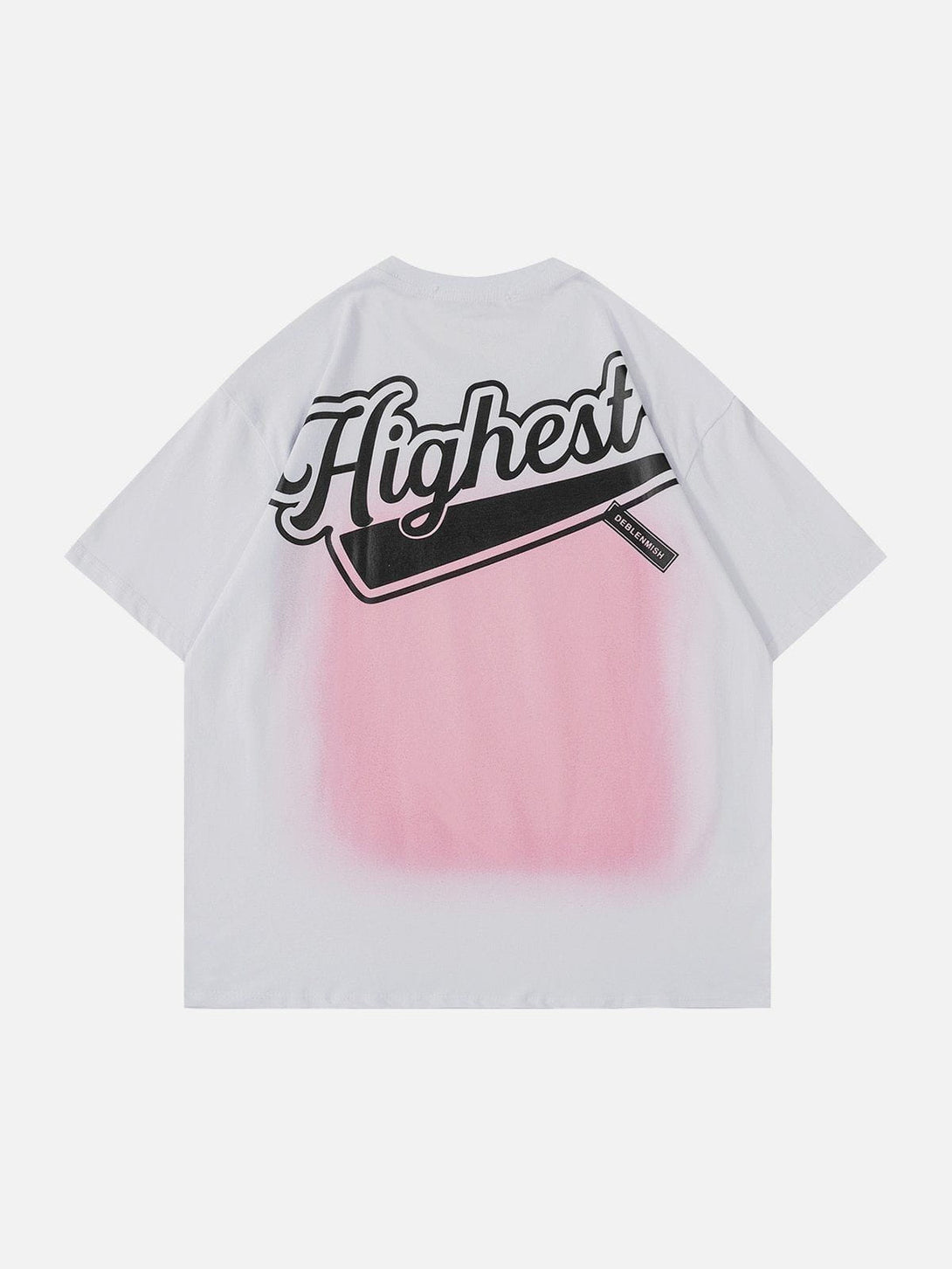 Lacezy - Letter Print Gradient Tee- Streetwear Fashion - lacezy.com