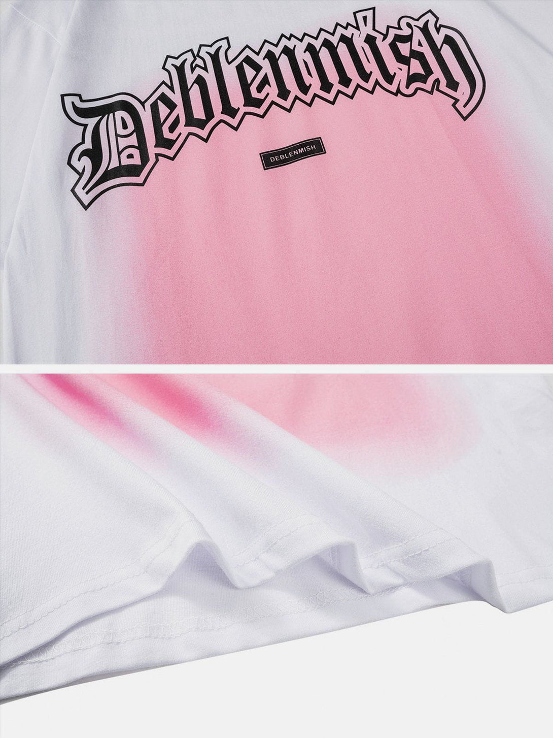 Lacezy - Letter Print Gradient Tee- Streetwear Fashion - lacezy.com