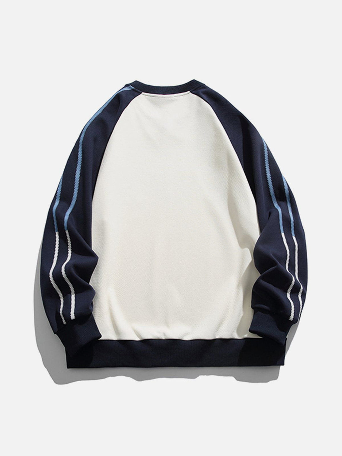 Lacezy - Letter Print Panel Side Stripe Sweatshirt- Streetwear Fashion - lacezy.com