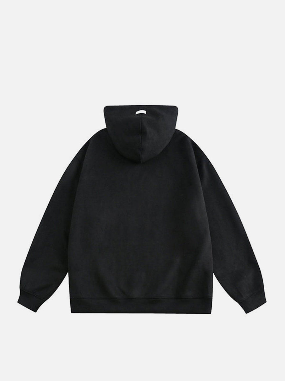 Lacezy - Letter Print Solid Hoodie- Streetwear Fashion - lacezy.com