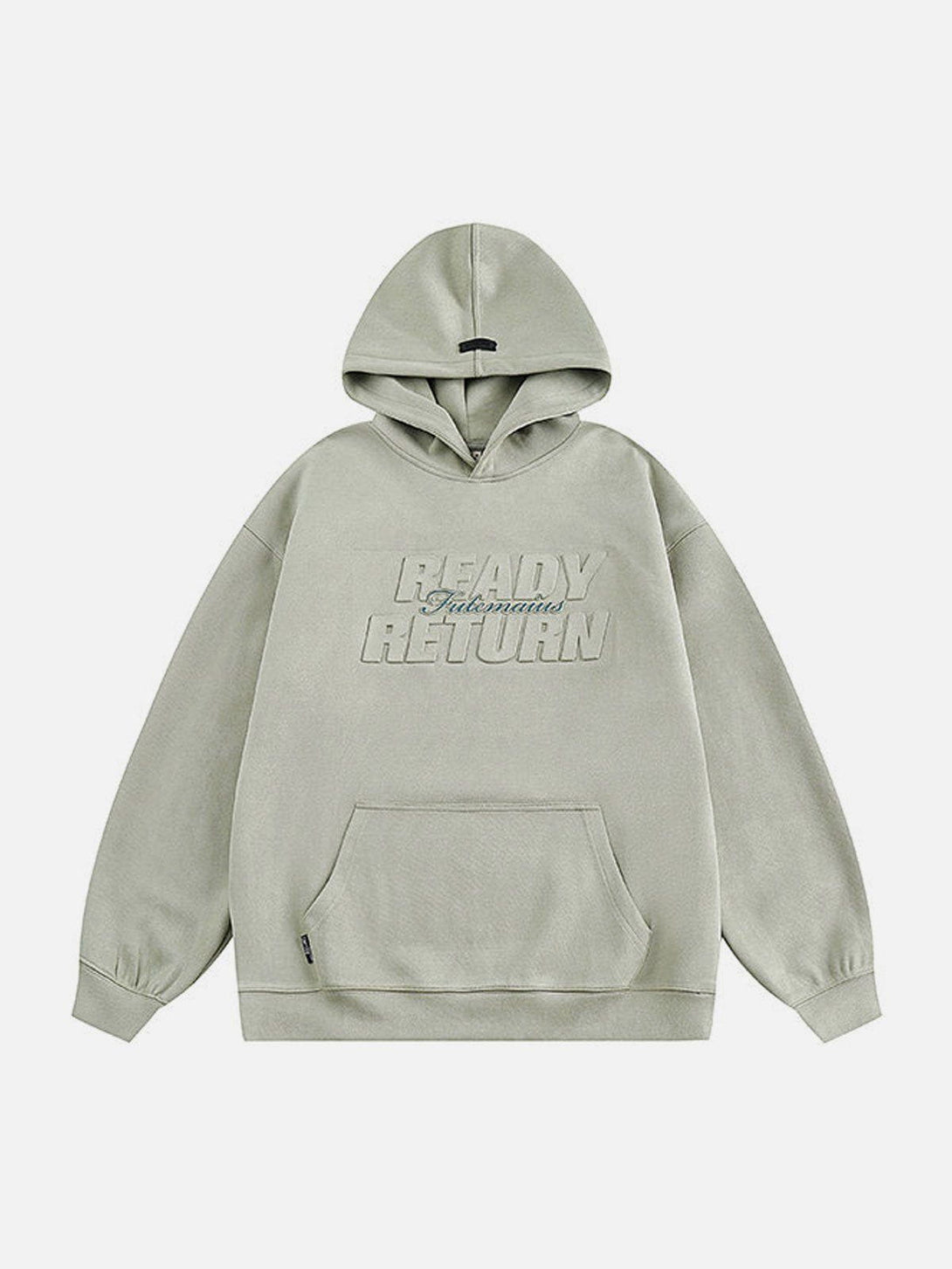 Lacezy - Letter Print Solid Hoodie- Streetwear Fashion - lacezy.com