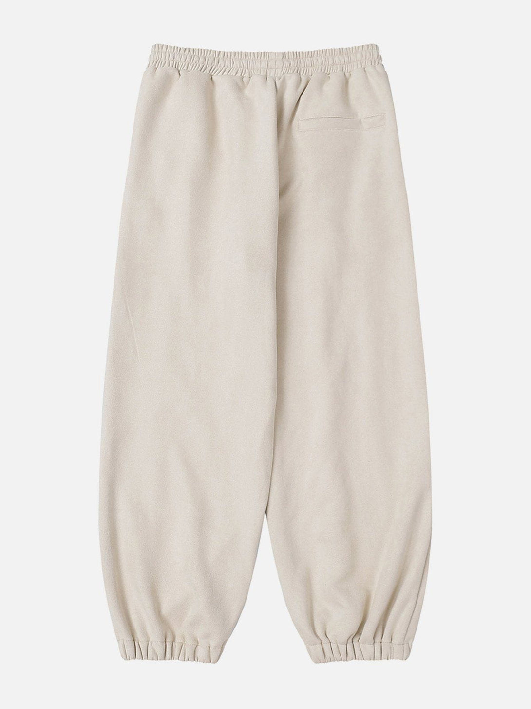 Lacezy - Letter Print Suede Pants- Streetwear Fashion - lacezy.com