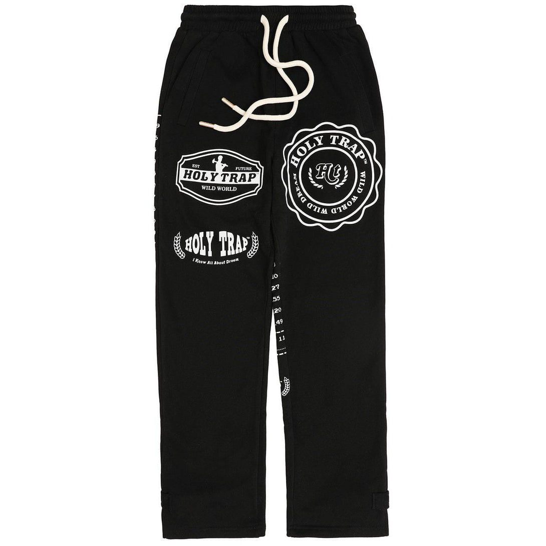 Lacezy - Letter Print Sweatpants- Streetwear Fashion - lacezy.com