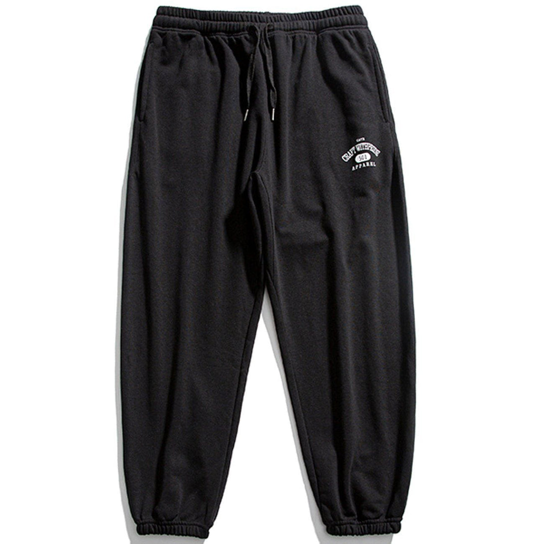 Lacezy - Letter Print Sweatpants- Streetwear Fashion - lacezy.com