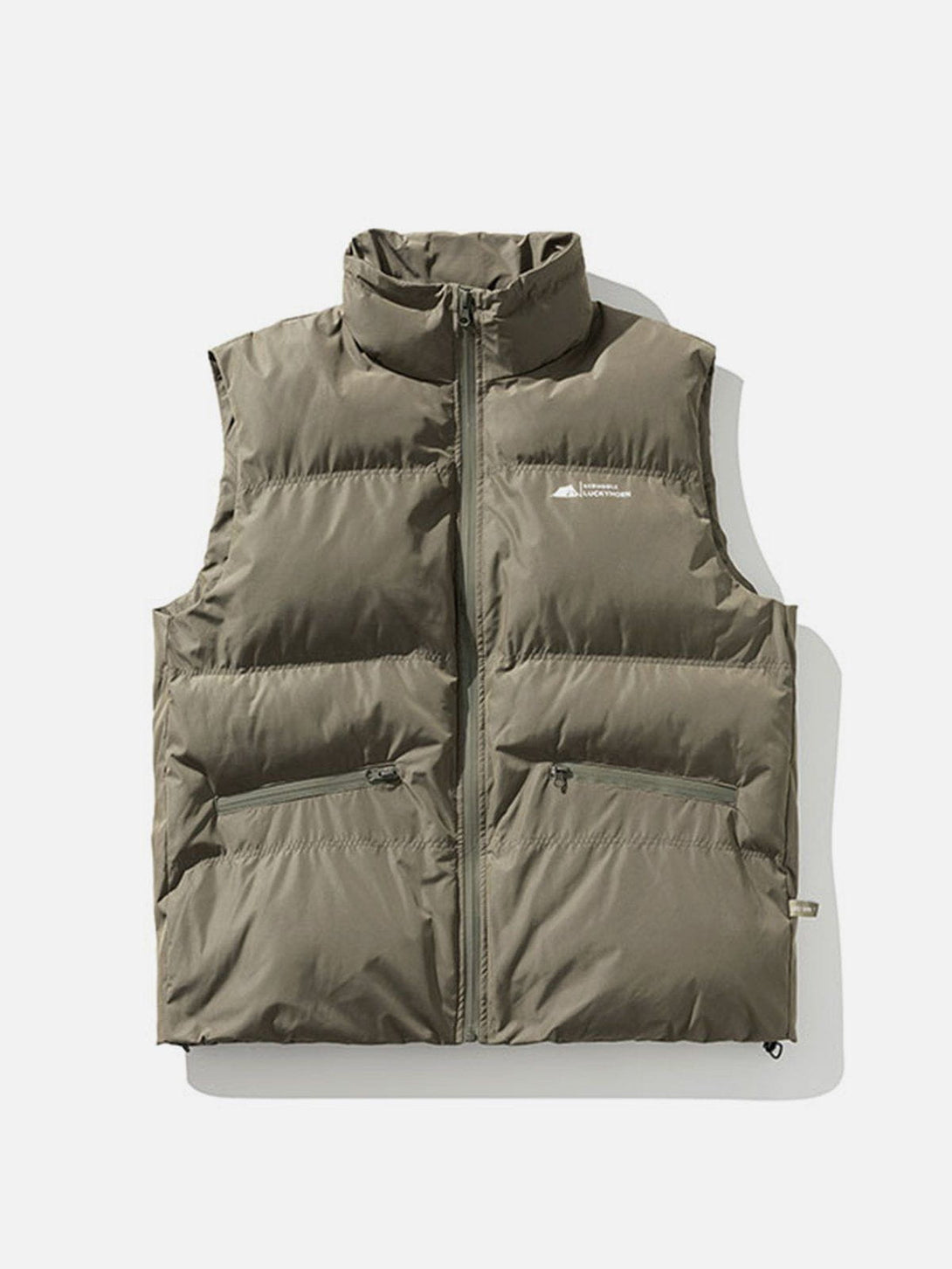 Lacezy - Letter Print Thick Gilet- Streetwear Fashion - lacezy.com