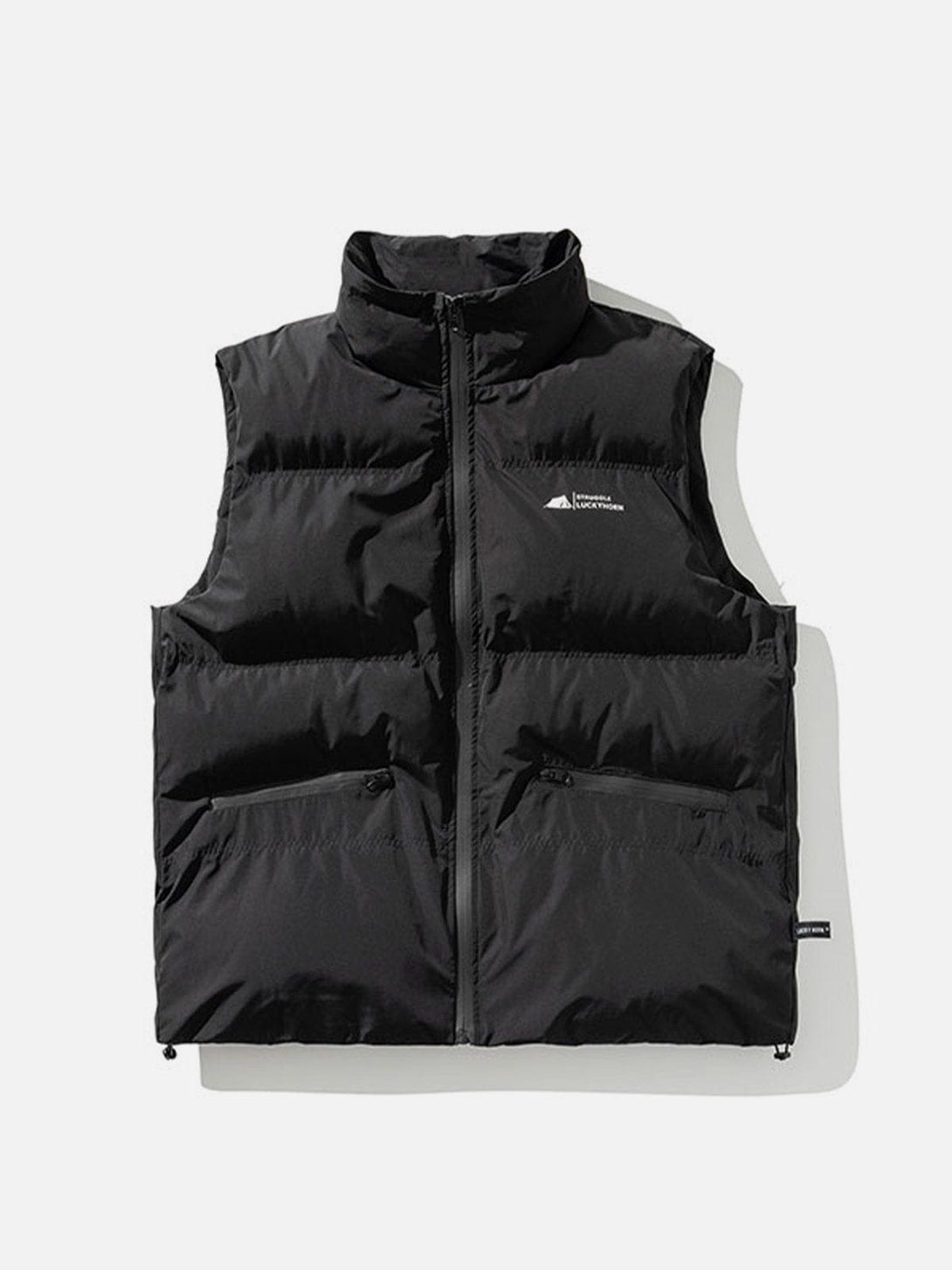 Lacezy - Letter Print Thick Gilet- Streetwear Fashion - lacezy.com