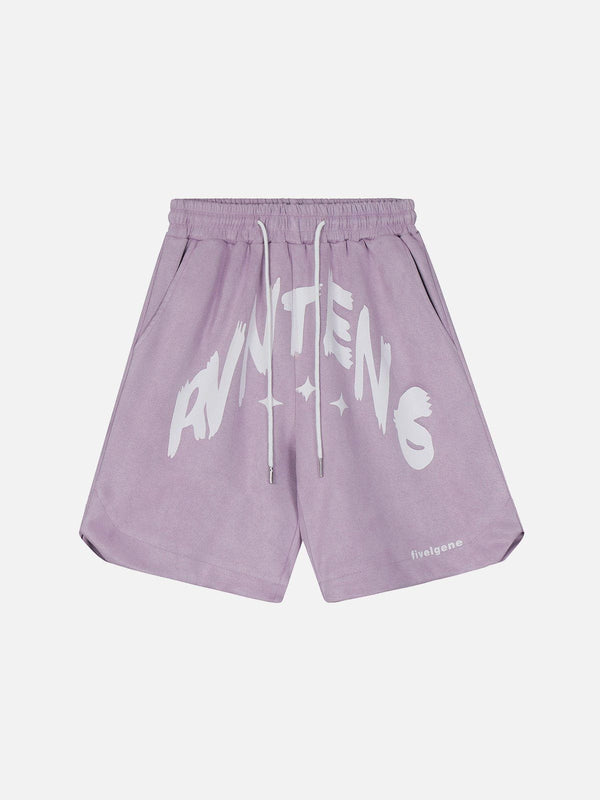 Lacezy - Letter Printing Shorts- Streetwear Fashion - lacezy.com