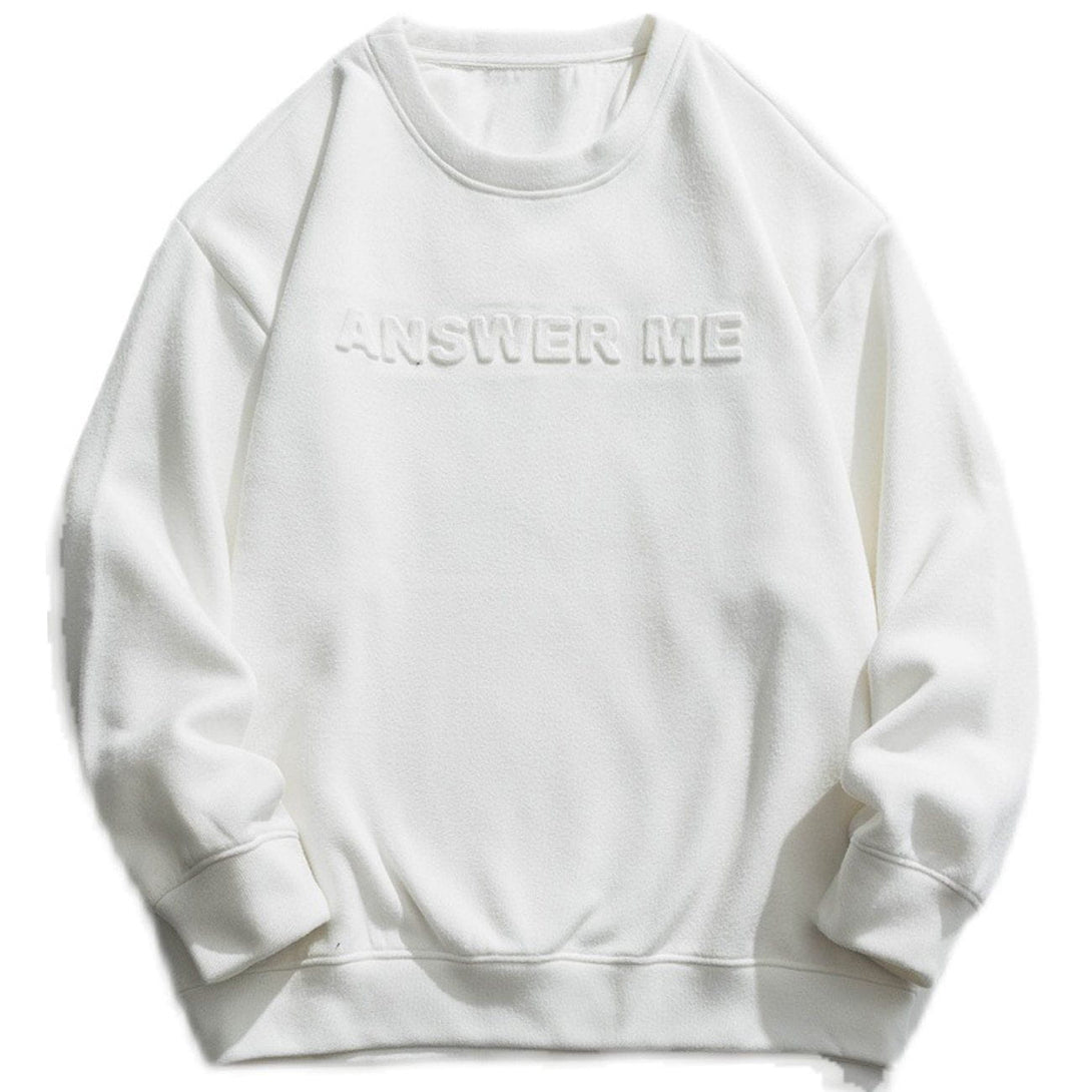 Lacezy - Letter Stamped Sweatshirt- Streetwear Fashion - lacezy.com