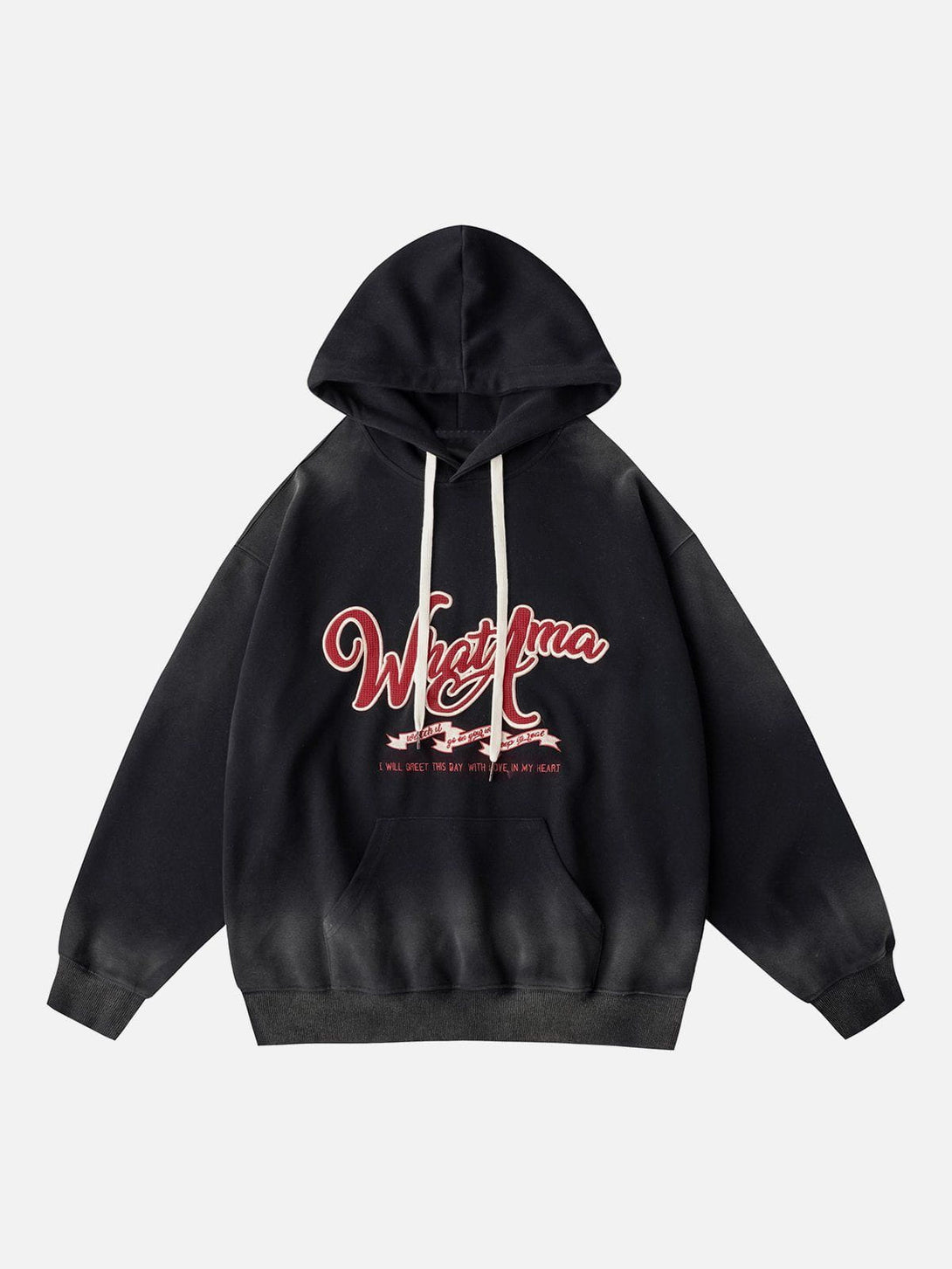 Lacezy - Letter Washed Hoodie- Streetwear Fashion - lacezy.com