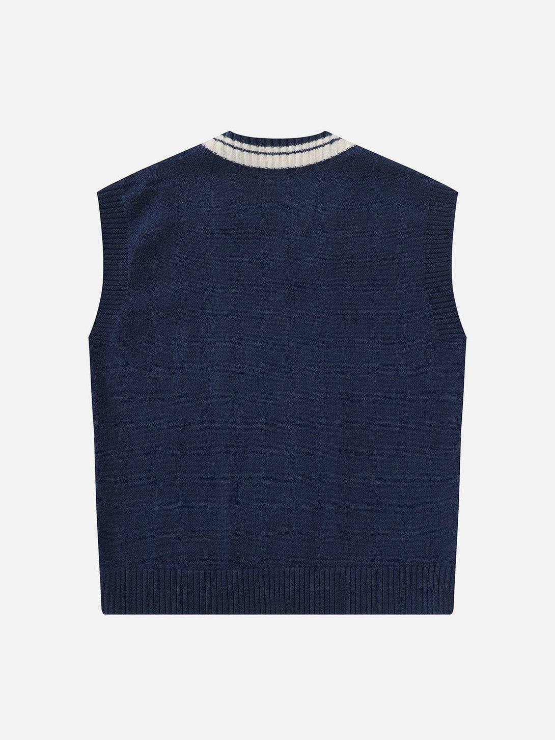 Lacezy - Lettered Star Embroidery Sweater Vest- Streetwear Fashion - lacezy.com