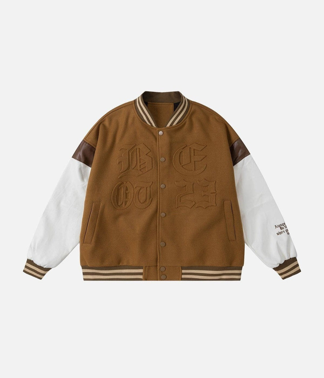 Lacezy - Letters Embossing Varsity Jacket- Streetwear Fashion - lacezy.com